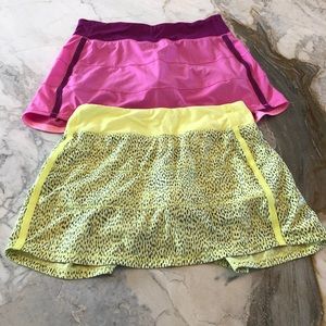 🌸🌼 2 Lululemon Sz 8 Long Skorts 🌼🌸